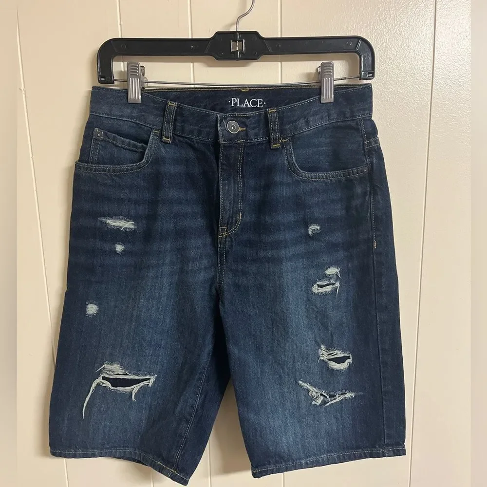 Lot Boys Summer Shorts Denim Jeans The Childrens Place Sz 14